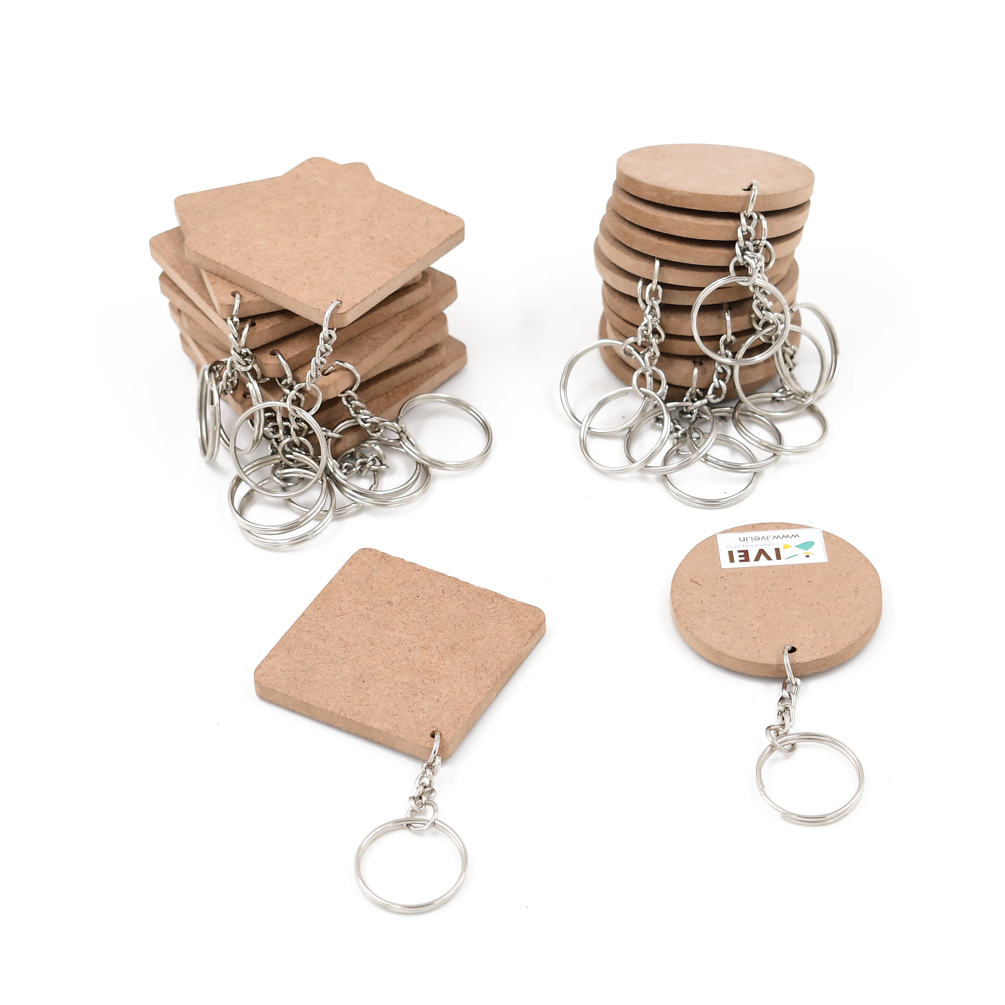 Mdf Value Chain IVEI DIY MDF Key Chains - Set of 20 – I Value Every Idea