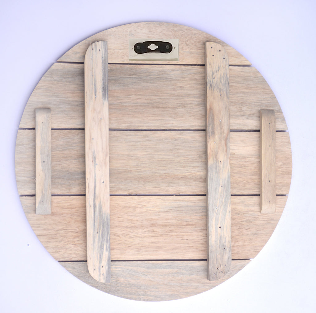 IVEI DIY Wooden Circular Name Board Media